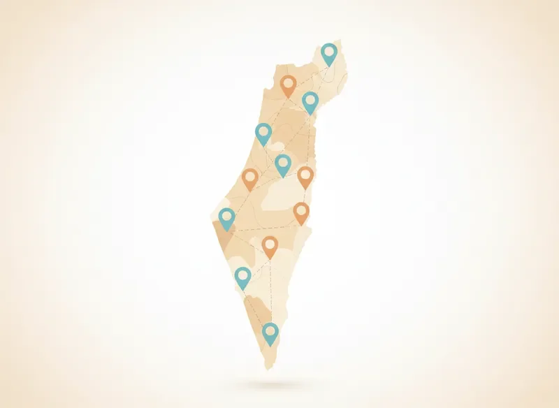 מפת מיקומי אצטדיונים וקהילות כדורגל